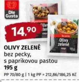 Trefa Olivy zelené bez pecky, s paprikovou pastou nabídka
