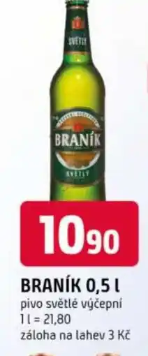 Trefa BRANÍK pivo světlé výčepní nabídka