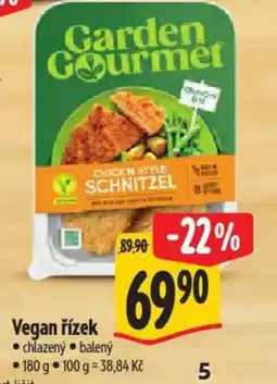 Albert Garden Gourmet Vegan řízek nabídka