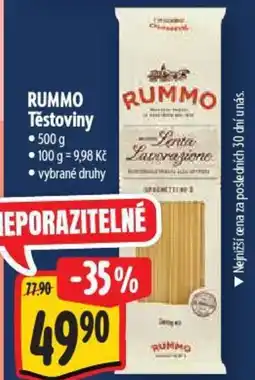 Albert RUMMO Těstoviny nabídka