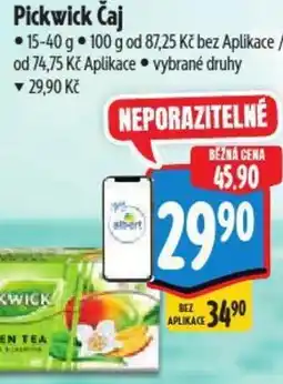 Albert Pickwick Čaj nabídka