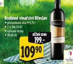 Albert Rodinné vinařství Břeclav nabídka