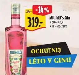 Albert Millhill's Gin nabídka