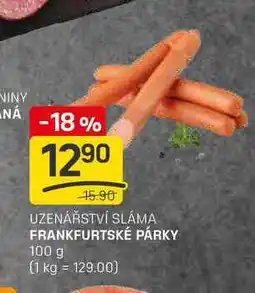 Flop FRANKFURTSKÉ PÁRKY 100g nabídka