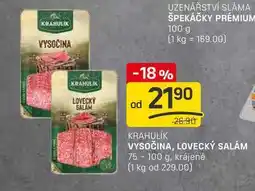 Flop VYSOČINA, LOVECKÝ SALÁM 75 - 100 g, krájené nabídka