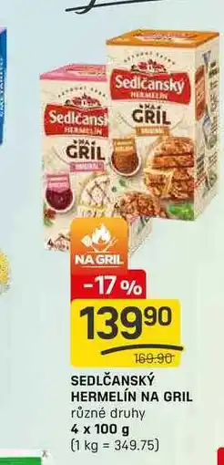 Flop SEDLČANSKÝ HERMELÍN NA GRIL různé druhy 4 x 100g nabídka