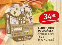 Flop LUNTER TOFU POMAZÁNKA vybrané druhy 150 g nabídka