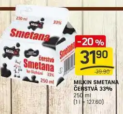 Flop MILKIN SMETANA ČERSTVÁ 33% 250 ml nabídka