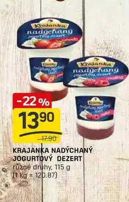 Flop KRAJANKA NADÝCHANÝ JOGURTOVÝ DEZERT různé druhy, 115 g nabídka