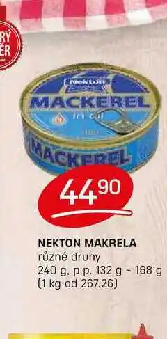 Flop NEKTON MAKRELA různé druhy 240 g. p.p. 132 g - 168 g nabídka