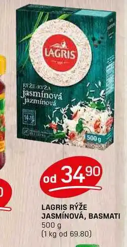 Flop LAGRIS RÝŽE JASMÍNOVÁ, BASMATI 500 g nabídka