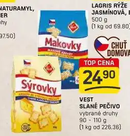 Flop VEST SLANÉ PEČIVO vybrané druhy 90 - 110 g nabídka