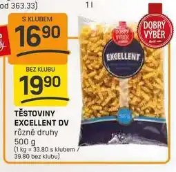Flop TĚSTOVINY EXCELLENT DV různé druhy 500 g nabídka