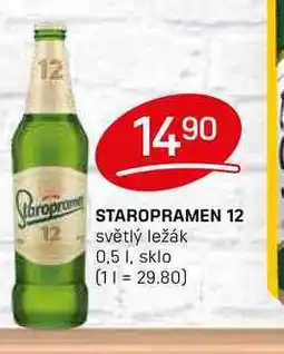 Flop STAROPRAMEN 12 světlý ležák 0,5l nabídka