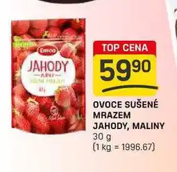Flop OVOCE SUŠENÉ MRAZEM JAHODY, MALINY 30 g nabídka