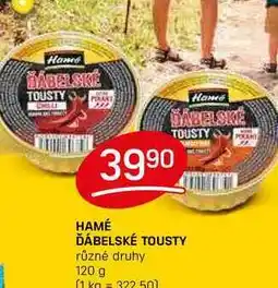 Flop HAMÉ ĎÁBELSKÉ TOUSTY různé druhy 120 g nabídka