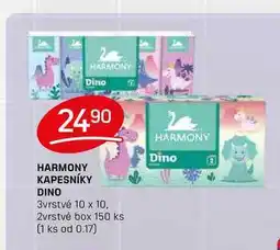 Flop HARMONY KAPESNÍKY DINO 3vrstvé 10 x 10, 2vrstvé box 150 ks nabídka
