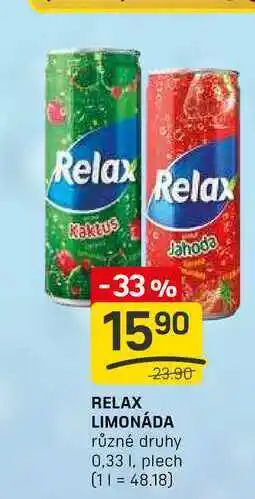 Flop RELAX LIMONÁDA různé druhy 0,33l, plech nabídka