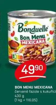 Flop BON MENU MEXICANA červené fazole s kukuřicí 430 g nabídka