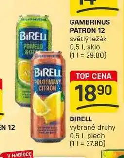 Flop BIRELL vybrané druhy 0,5 l. plech nabídka