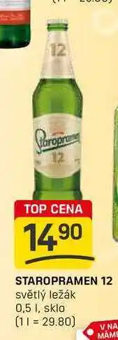 Flop STAROPRAMEN 12 světlý ležák 0,5l nabídka