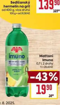 Billa Mattoni Imuno 0,7l nabídka
