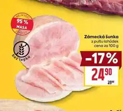 Billa Zámecká šunka z pultu lahůdek cena za 100g nabídka