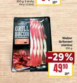 Billa Weber Grilovací slanina 100g nabídka