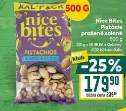 Billa Nice Bites Pistácie pražené solené 500 g nabídka