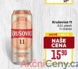 Billa Krušovice 11 0,51, plech nabídka