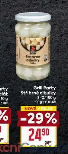 Billa Grill Party Stříbrné cibulky 340/180 g nabídka
