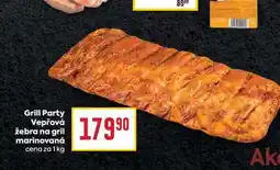 Billa Grill Party Vepřová žebra na gril marinovaná cena za 1kg nabídka
