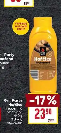 Billa Grill Party Hořčice hrubozrnná plnotučná 440 g nabídka