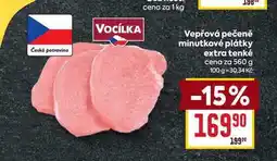 Billa Vepřová pečeně minutkové plátky extra tenké cena za 560 g nabídka