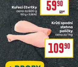 Billa Krůtí spodní stehna paličky cena za 1kg nabídka