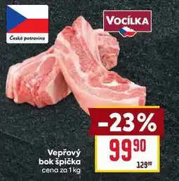 Billa Vepřový bok špička cena za 1 kg nabídka