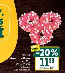 Billa Donut Marshmallows 1 ks, 58 g nabídka