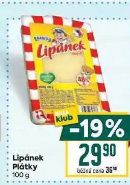 Billa Lipánek Plátky 100g nabídka