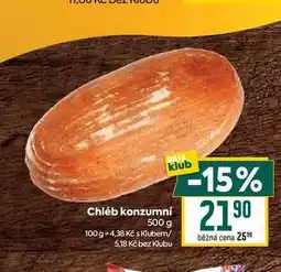 Billa Chléb konzumní 500 g nabídka