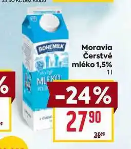 Billa Moravia Čerstvé mléko 1,5% 1l nabídka