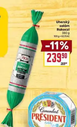 Billa Uherský salám Rakoczi 380 g nabídka