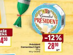 Billa Président Camembert light 120 g nabídka