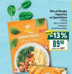 Billa BILLA Ready Výpečky se špenátem 450 g nabídka
