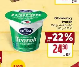 Billa Olomoucký tvaroh 250 g nabídka