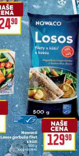 Billa Nowaco Losos gorbuša filet s kůží 500 g nabídka