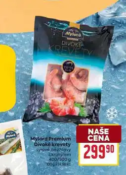 Billa Mylord Premium Divoké krevety syrové, bez hlavy s krunýřem 400/500 g nabídka