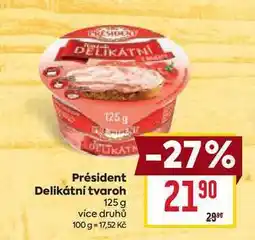 Billa Président Delikátní tvaroh 125 g nabídka