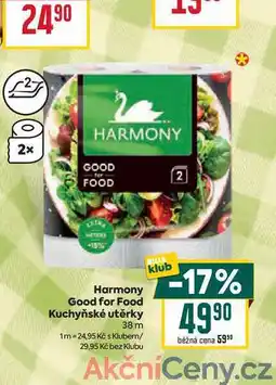 Billa Harmony Good for Food Kuchyňské utěrky 38m nabídka