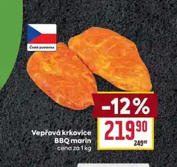 Billa Vepřová krkovice BBQ marin cena za 1 kg nabídka