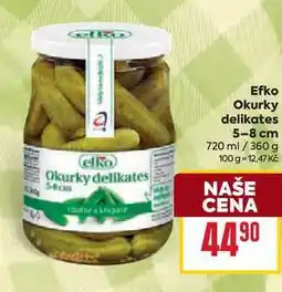 Billa Okurky delikates 5-8 cm 720 ml/360 g nabídka